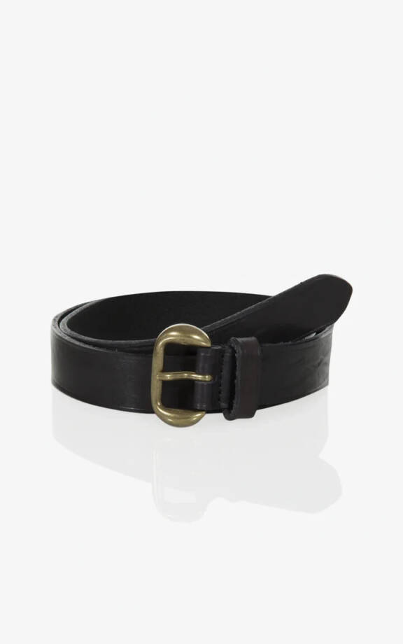 GAVAZZENI Rosa Leather Belt Women's 75 Black Tapered Tip Buckle Closure