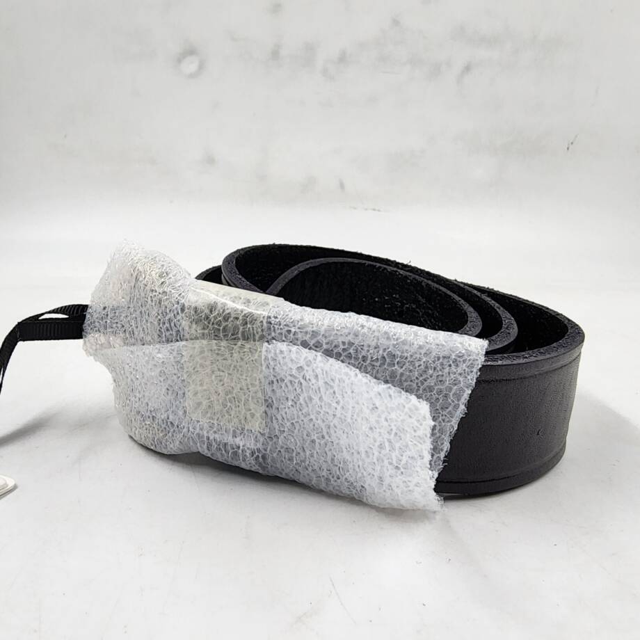 GAVAZZENI Rosa Leather Belt Women's 75 Black Tapered Tip Buckle Closure