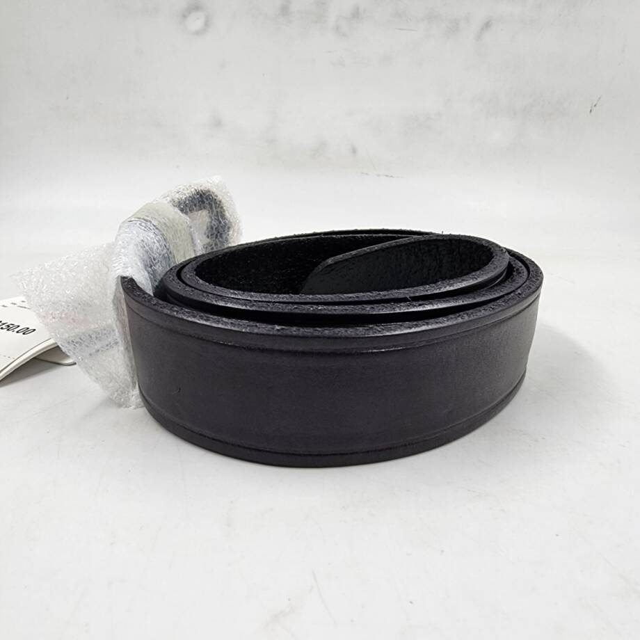 GAVAZZENI Rosa Leather Belt Women's 75 Black Tapered Tip Buckle Closure