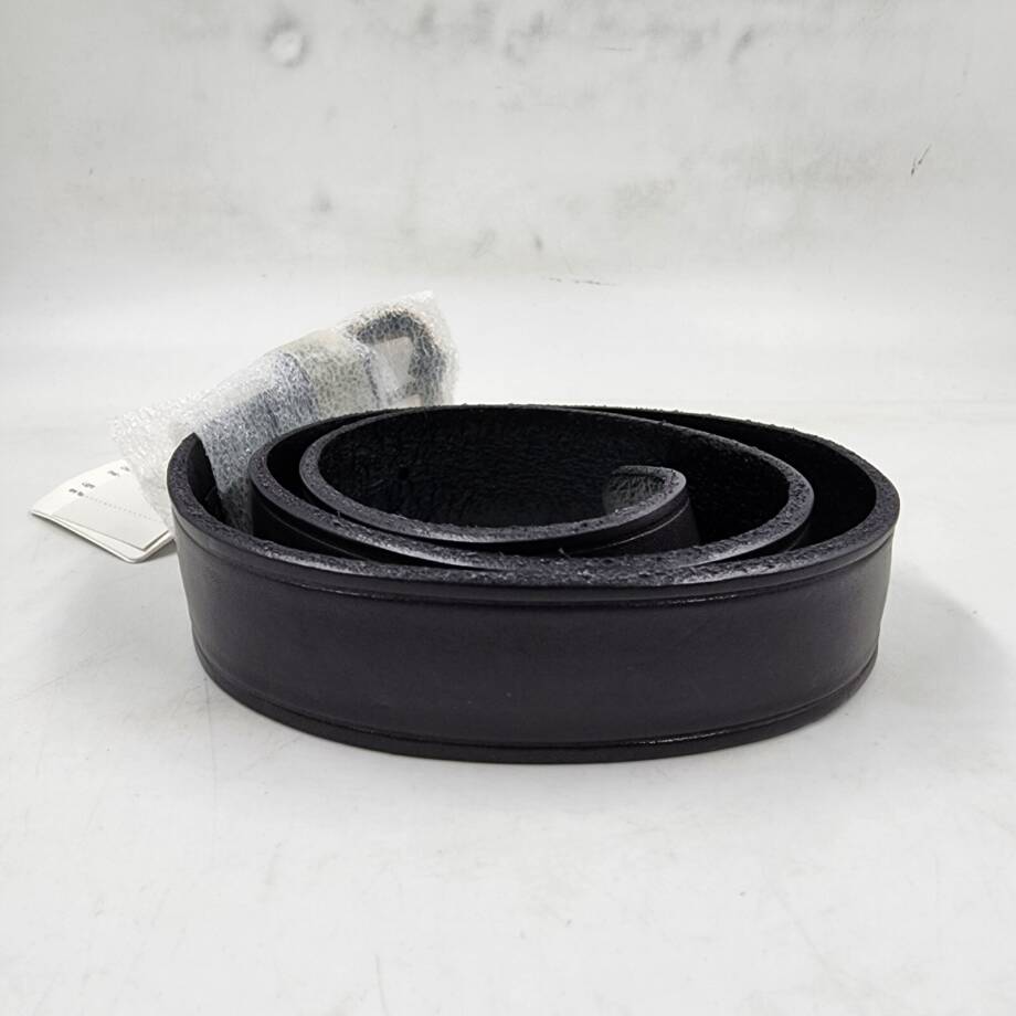GAVAZZENI Rosa Leather Belt Women's 75 Black Tapered Tip Buckle Closure