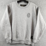 A.C. Milan Front & Back Logo Sweatshirt Men's S Light Gray Heather Crewneck L/S~