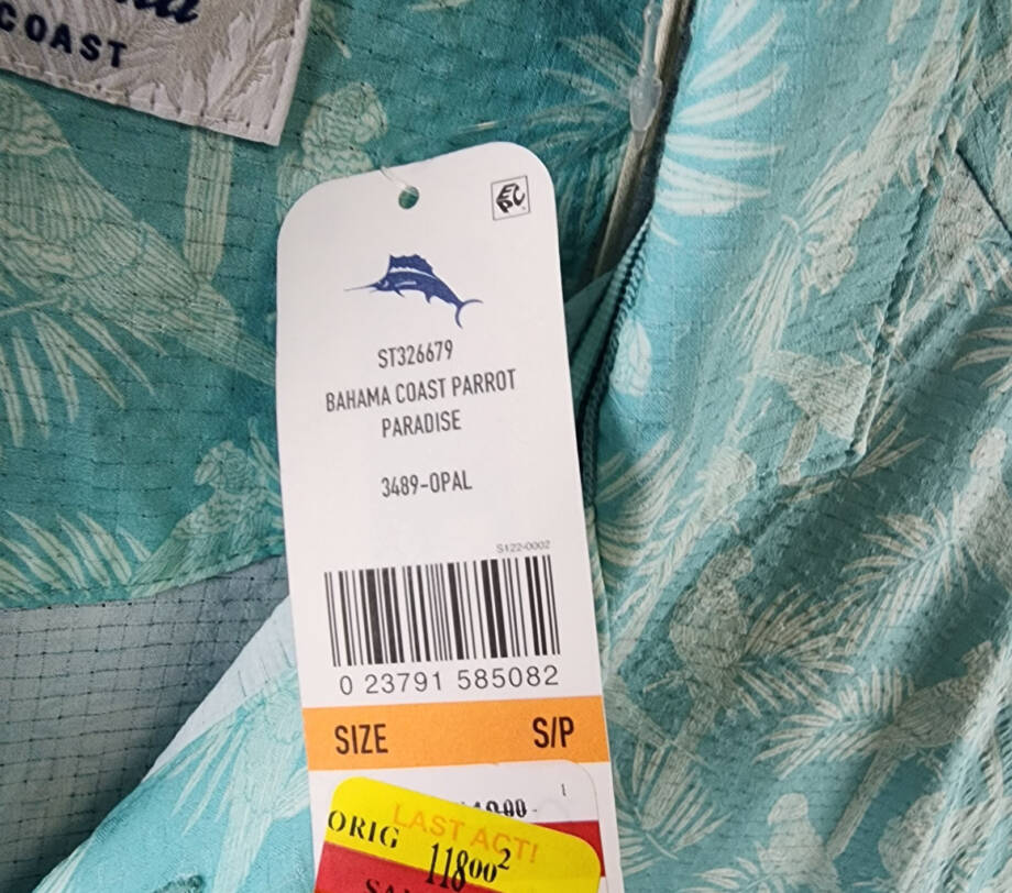 Tommy Bahama The Bahama Coast Moisture-Wicking Printed Polo Shirt Men's S Opal