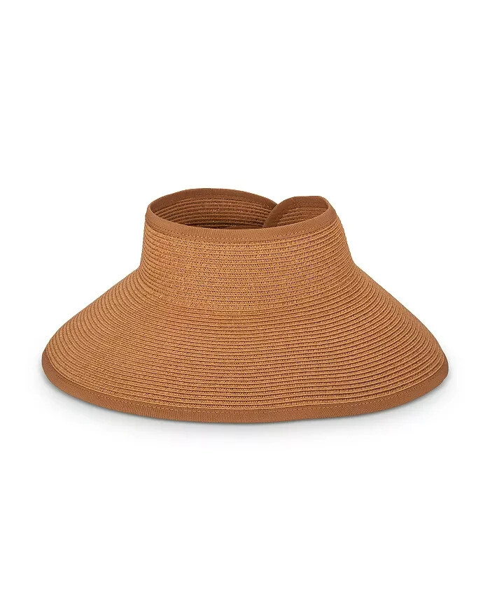 San Diego Hat Company Ultrabraid Large Brim Visor Women's One Size Brown