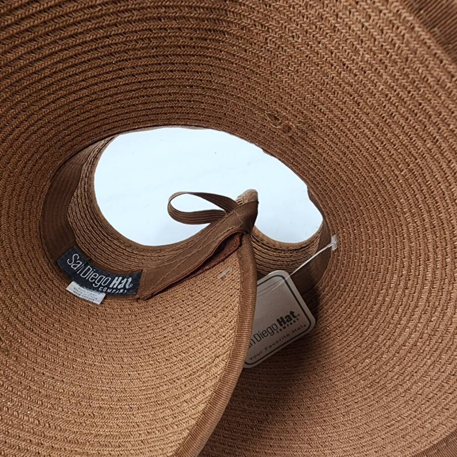 San Diego Hat Company Ultrabraid Large Brim Visor Women's One Size Brown