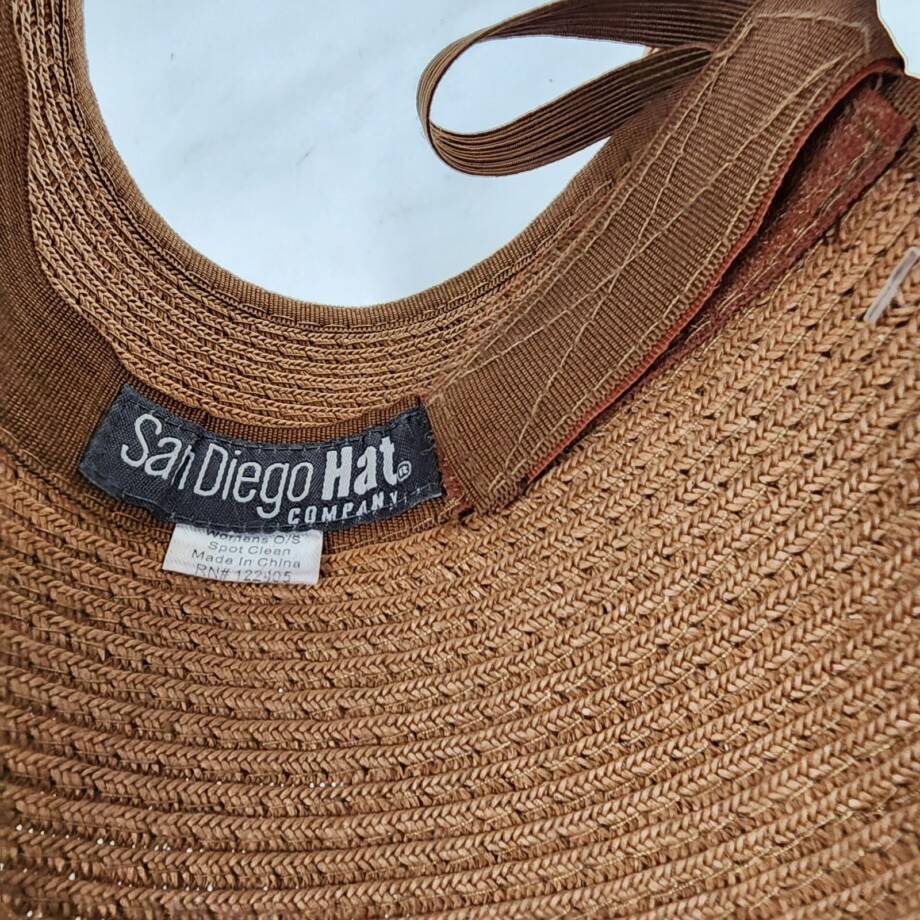 San Diego Hat Company Ultrabraid Large Brim Visor Women's One Size Brown