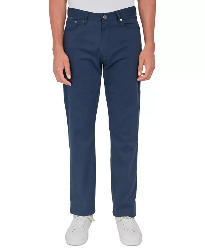 Society of Threads Regular Fit Pants Men's 32 Navy Pockets Button Zip Closure