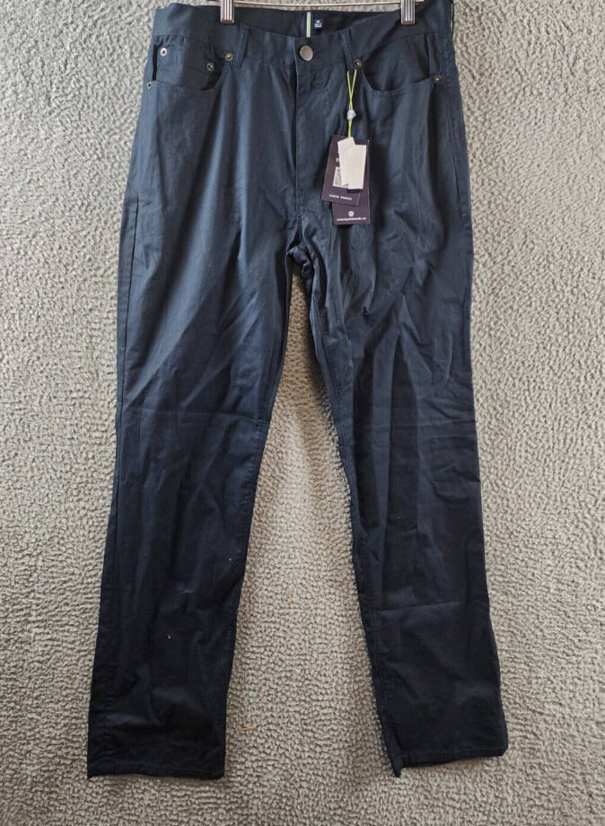 Society of Threads Regular Fit Pants Men's 32 Navy Pockets Button Zip Closure