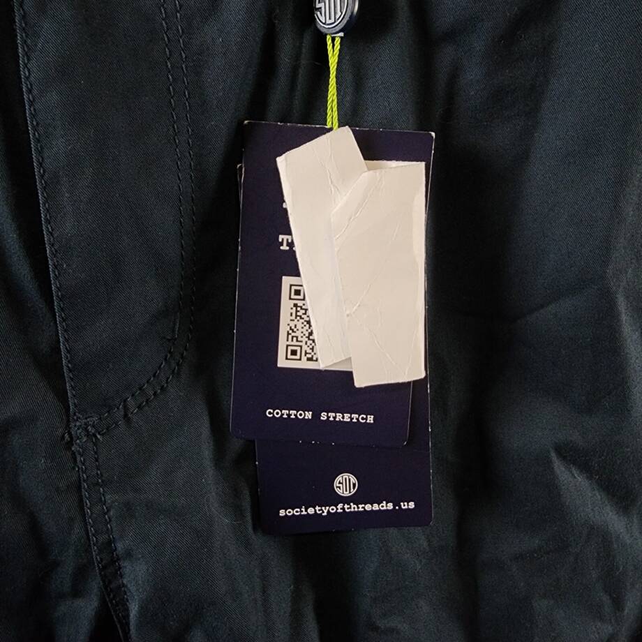 Society of Threads Regular Fit Pants Men's 32 Navy Pockets Button Zip Closure