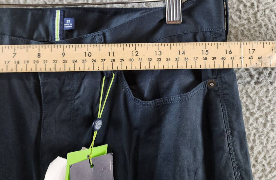 Society of Threads Regular Fit Pants Men's 32 Navy Pockets Button Zip Closure