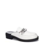 Chinese Laundry Paris Faux Leather Chain Clogs Women's 9.5 White Closed Toe~