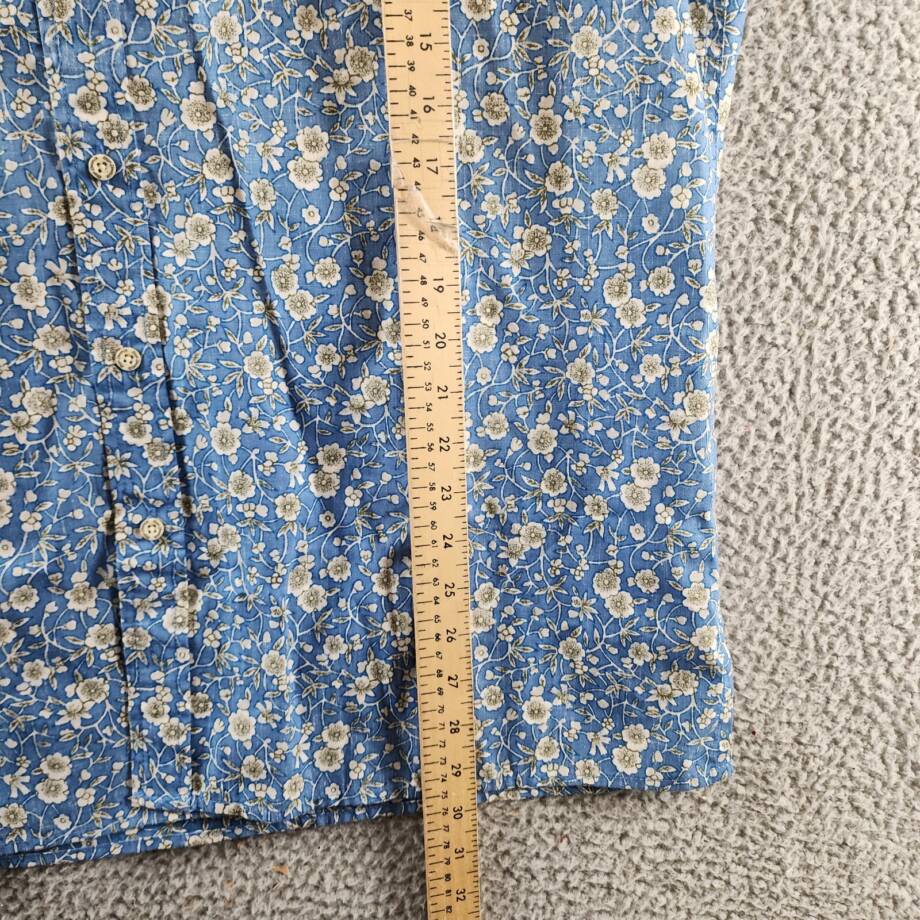 Reyn Spooner Kettle Floral Print Button Down Camp Shirt Men's L Lichen Blue S/S