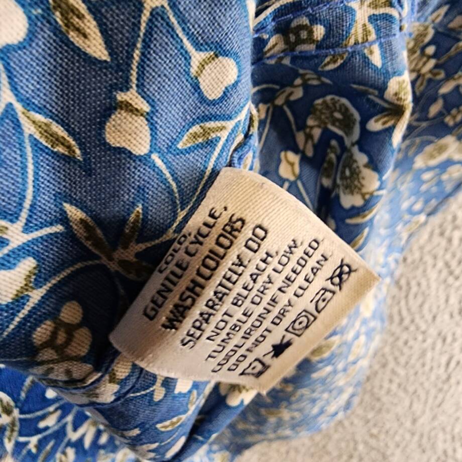 Reyn Spooner Kettle Floral Print Button Down Camp Shirt Men's L Lichen Blue S/S