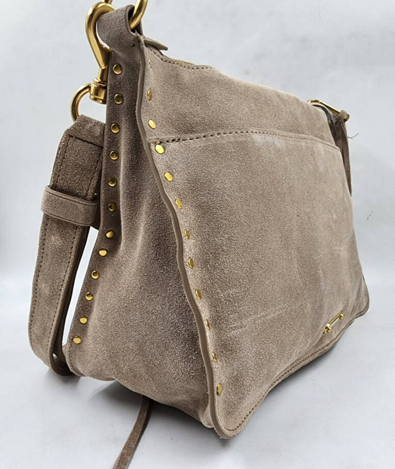 Rebecca Minkoff Darren Signature Leather Shoulder Bag Womens Small Clay Zippered