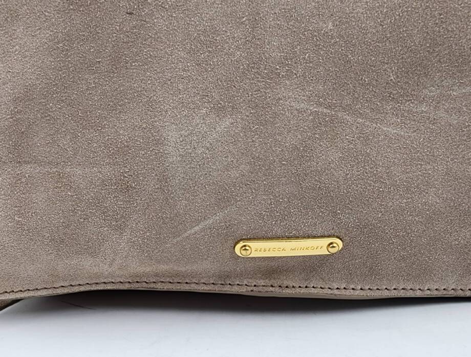 Rebecca Minkoff Darren Signature Leather Shoulder Bag Womens Small Clay Zippered