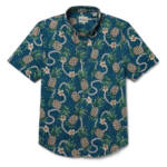 Reyn Spooner Pining for You Button Down Shirt Men's XL Real Teal Multi Printed +