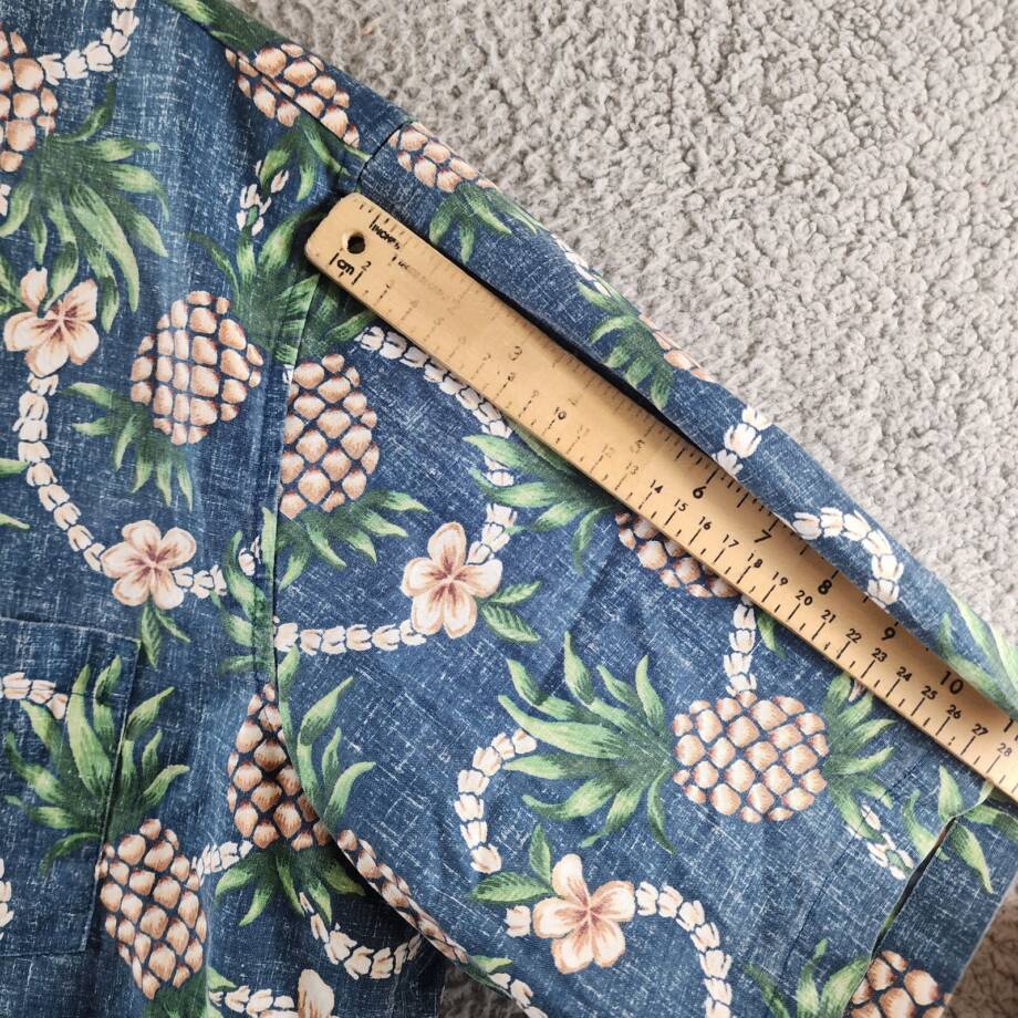 Reyn Spooner Pining for You Button Down Shirt Men's XL Real Teal Multi Printed +