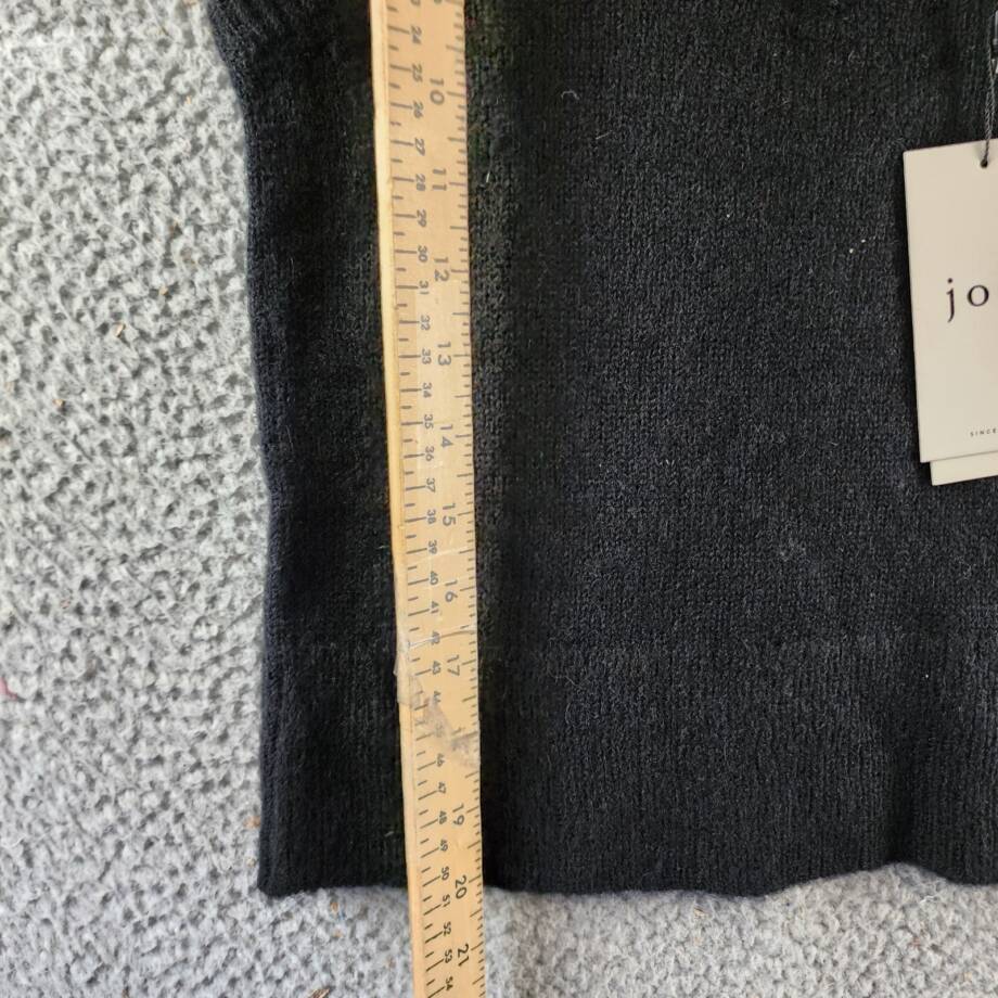 Joie Yafa Sleeveless Knit Sweater Women's S Caviar Ribbed V-Neck Pullover Style