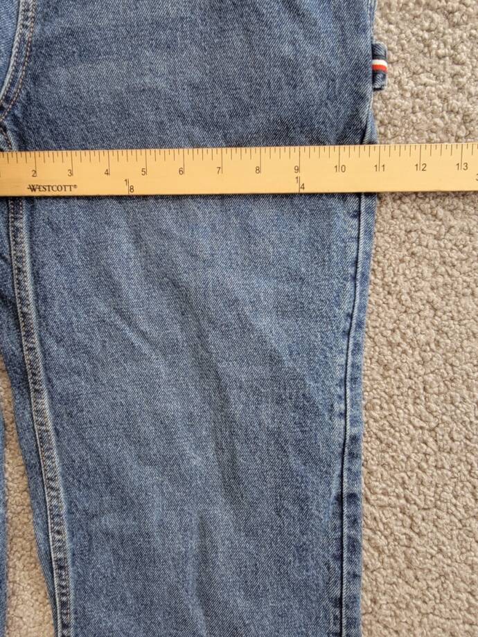 Tommy Hilfiger Loose Carpenter Denim Jeans Big Boys 18 Well Worn Zip/Button