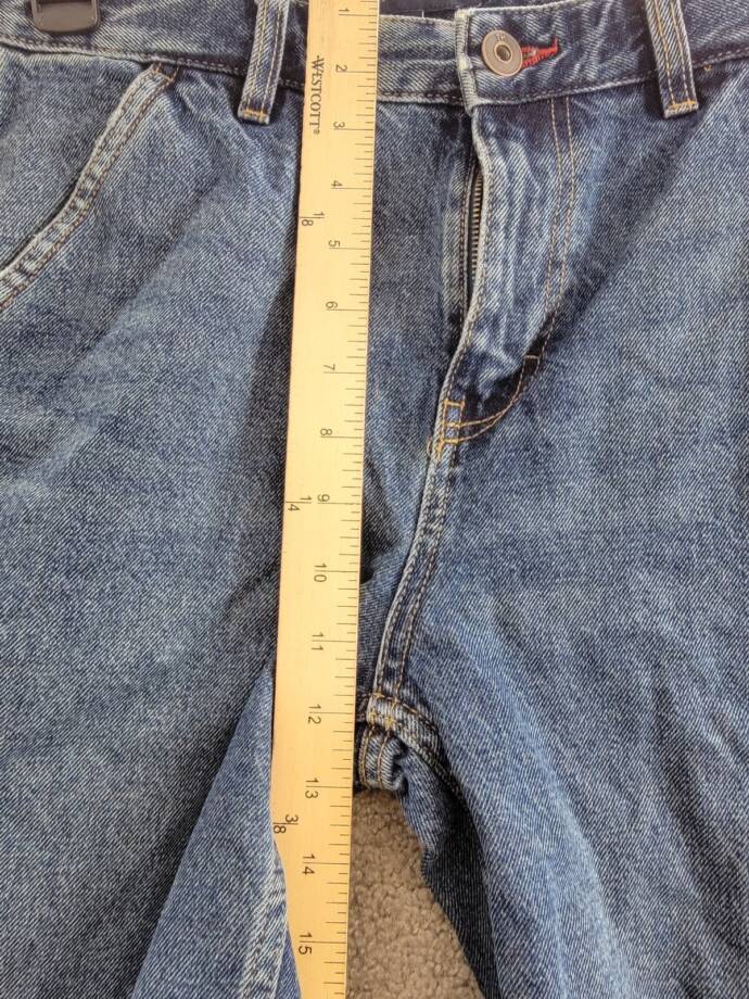Tommy Hilfiger Loose Carpenter Denim Jeans Big Boys 18 Well Worn Zip/Button