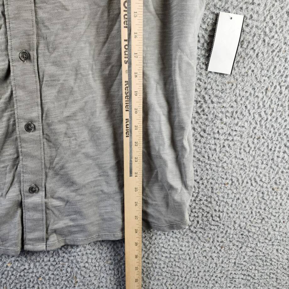 PAIGE Brayden Regular Fit Button Short Sleeve Shirt Men's S Summer Rain Pullover