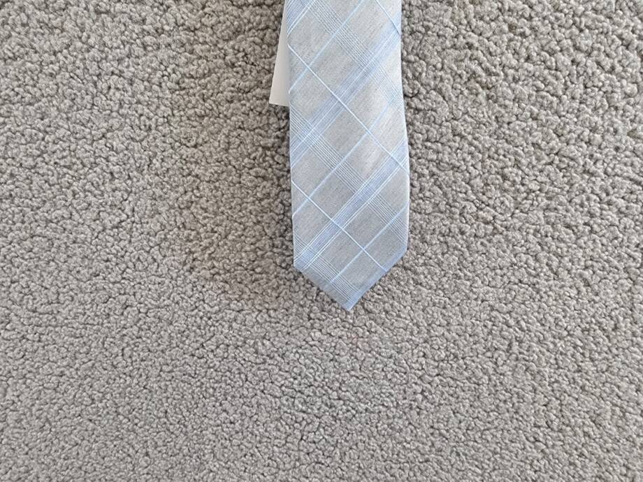 Calvin Klein Silk-Linen Blend Seasonal Plaid Tie Men's One Size Light Blue