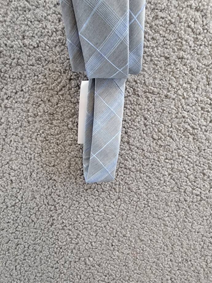 Calvin Klein Silk-Linen Blend Seasonal Plaid Tie Men's One Size Light Blue