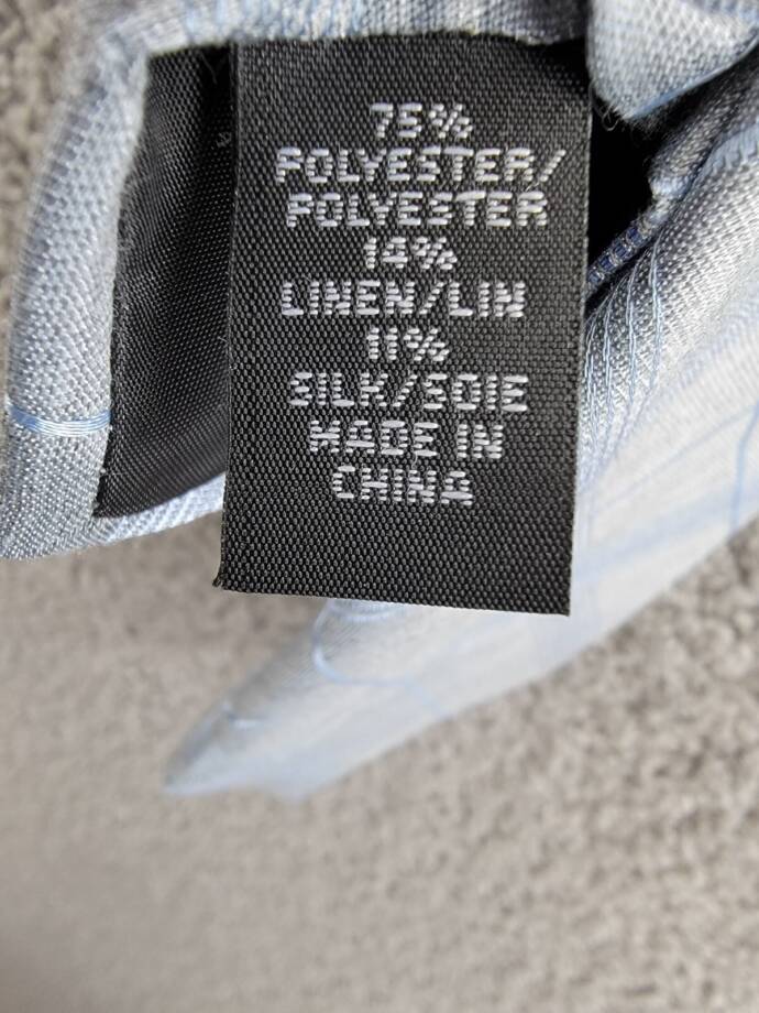 Calvin Klein Silk-Linen Blend Seasonal Plaid Tie Men's One Size Light Blue