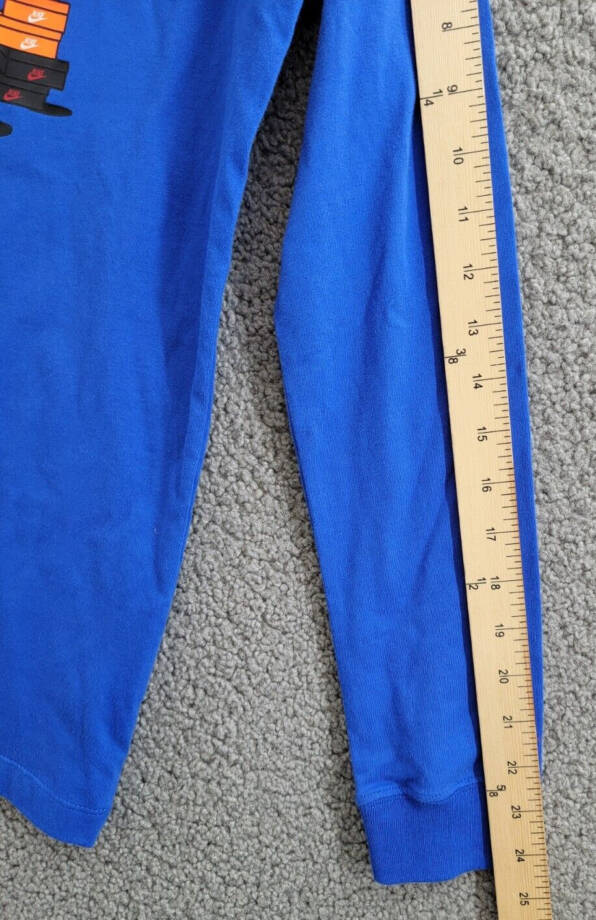 Nike Sportswear Printed T-Shirt Big Kids XL Game Royal Crewneck Long Sleeve