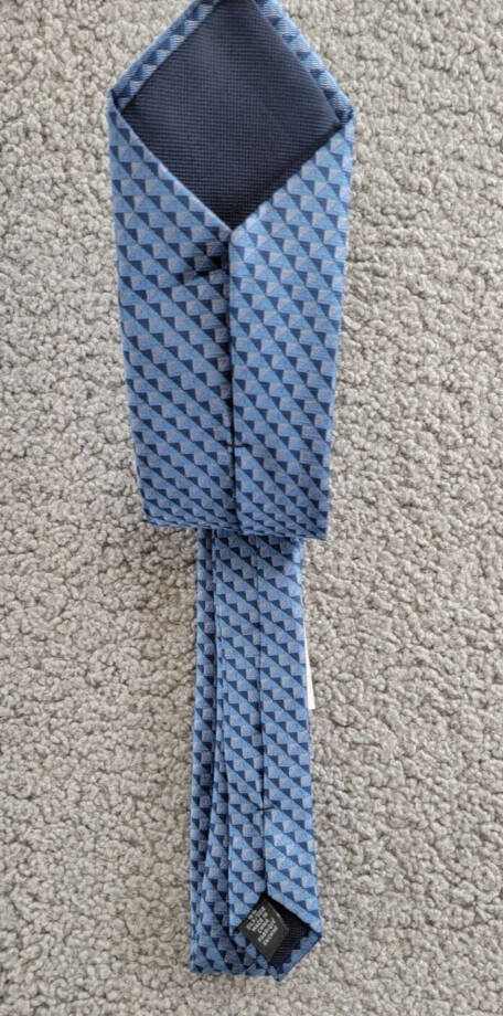Michael Kors Nassau Geo-Print Tie Men's One Size Navy Classic Design Pointed