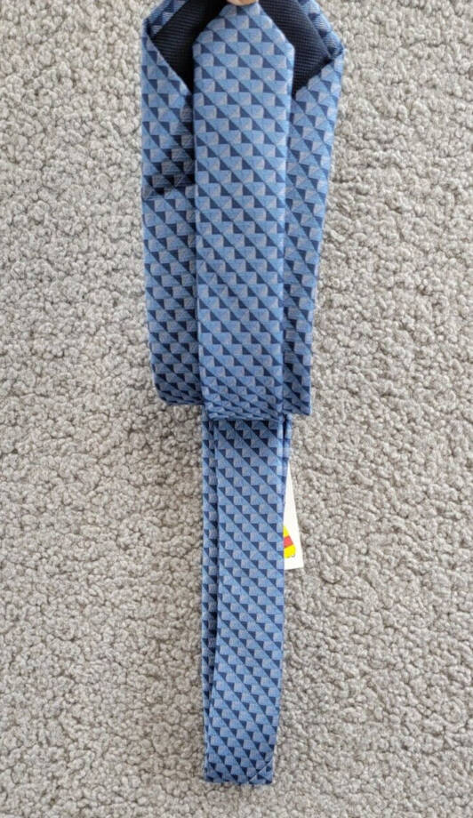 Michael Kors Nassau Geo-Print Tie Men's One Size Navy Classic Design Pointed