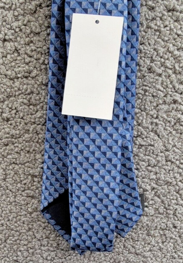 Michael Kors Nassau Geo-Print Tie Men's One Size Navy Classic Design Pointed
