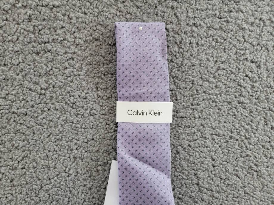 Calvin Klein Silk Blend Micro-Square Neat Tie Men's Lilac Adjustable