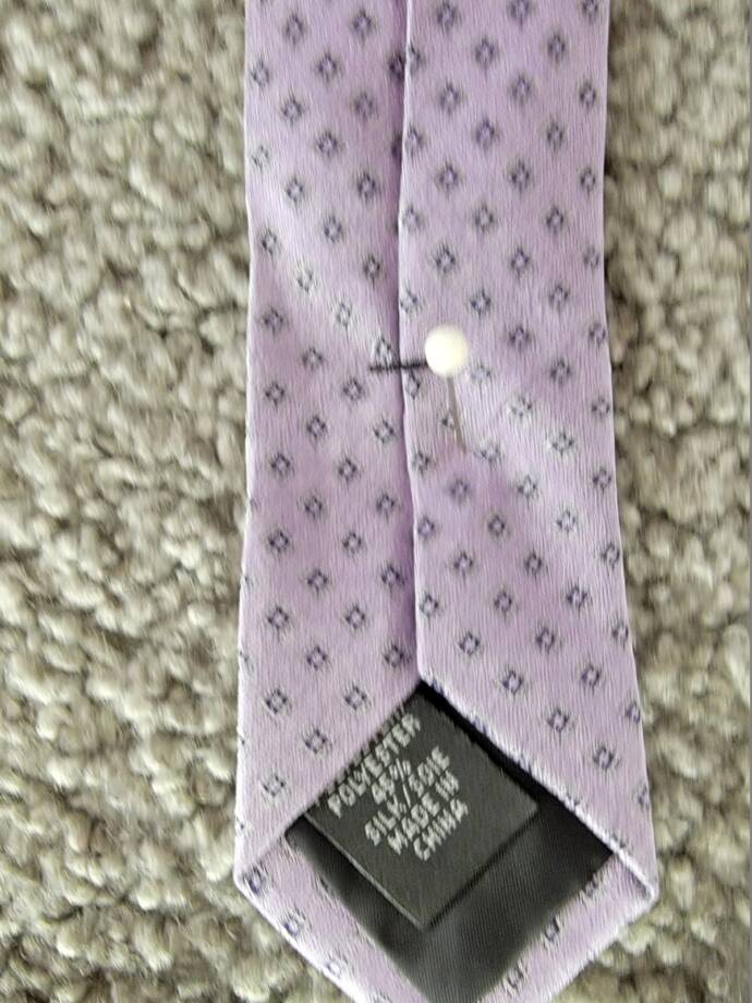 Calvin Klein Silk Blend Micro-Square Neat Tie Men's Lilac Adjustable