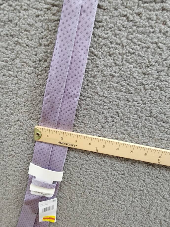 Calvin Klein Silk Blend Micro-Square Neat Tie Men's Lilac Adjustable