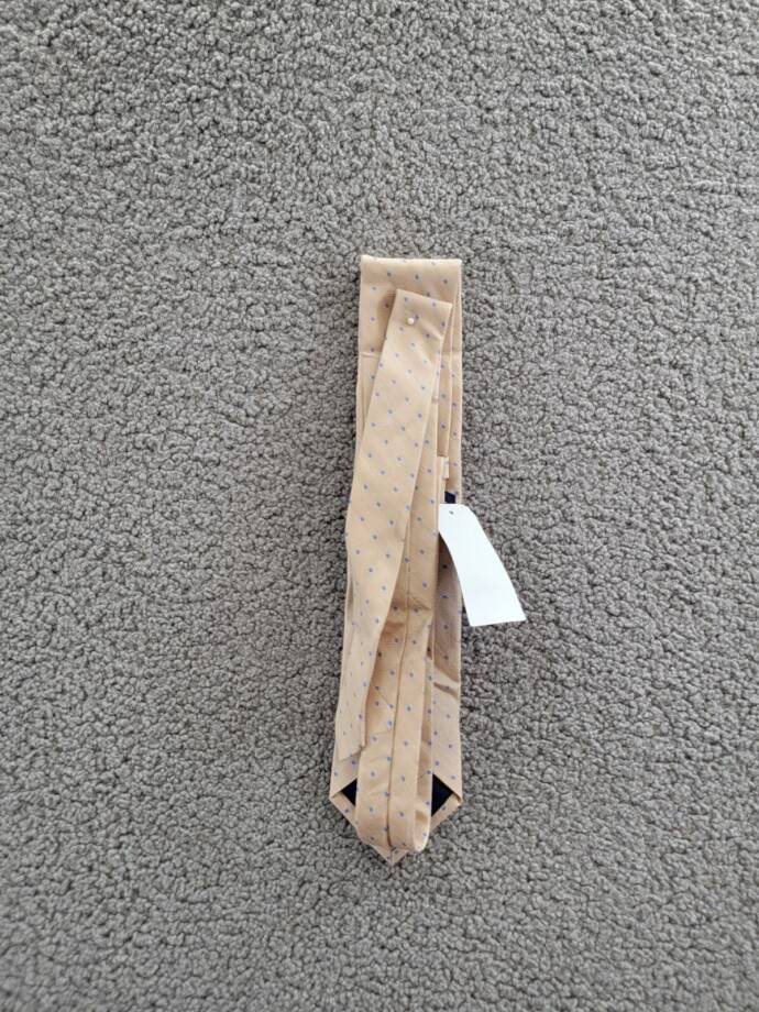 Tommy Hilfiger Linen-Silk Blend Linen Dot Tie Men's One Size Taupe Adjustable