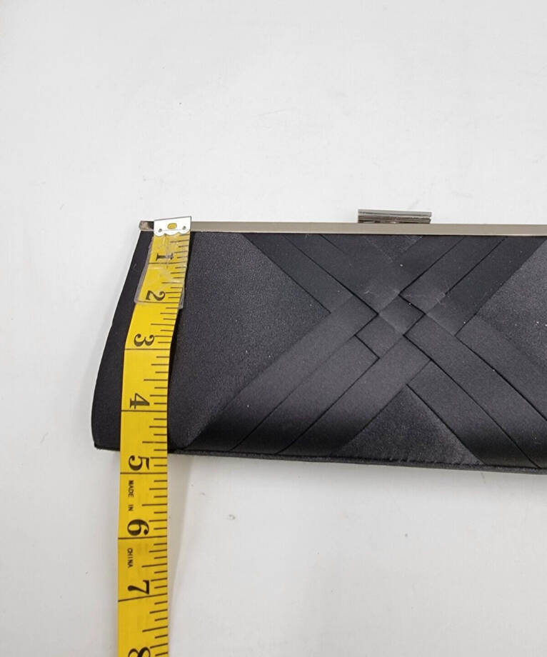 I.N.C. International Concepts Kelsie Clutch Women Black/Silver Tab-Frame Closure