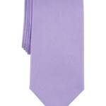 Michael Kors Bronson Solid Silk Blend Tie Men One Size Lilac Pointed Style