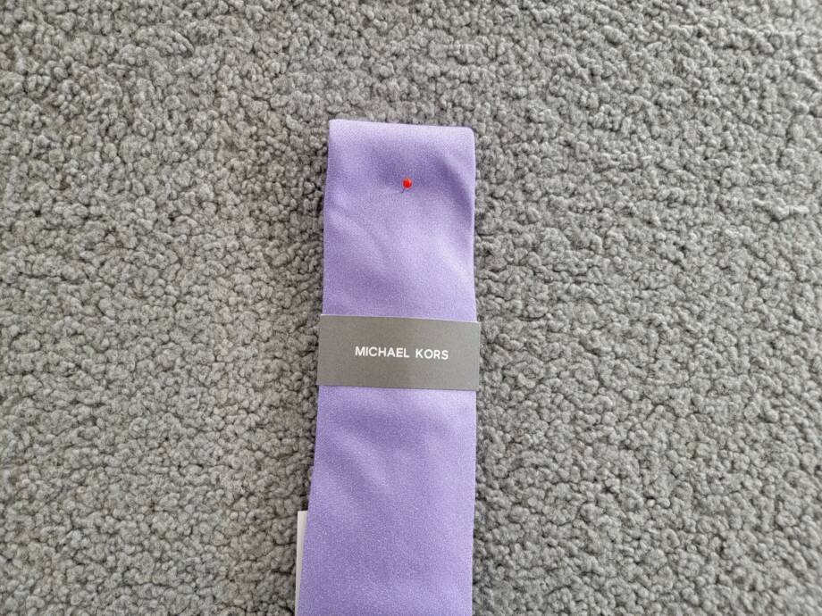Michael Kors Bronson Solid Silk Blend Tie Men One Size Lilac Pointed Style