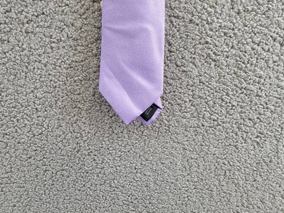 Michael Kors Bronson Solid Silk Blend Tie Men One Size Lilac Pointed Style