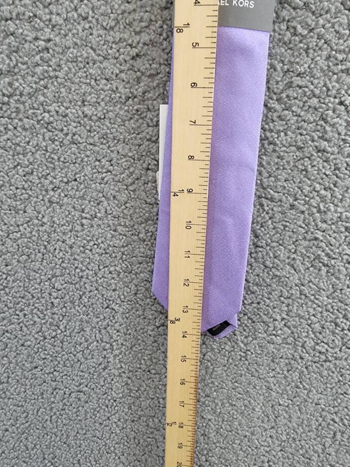 Michael Kors Bronson Solid Silk Blend Tie Men One Size Lilac Pointed Style