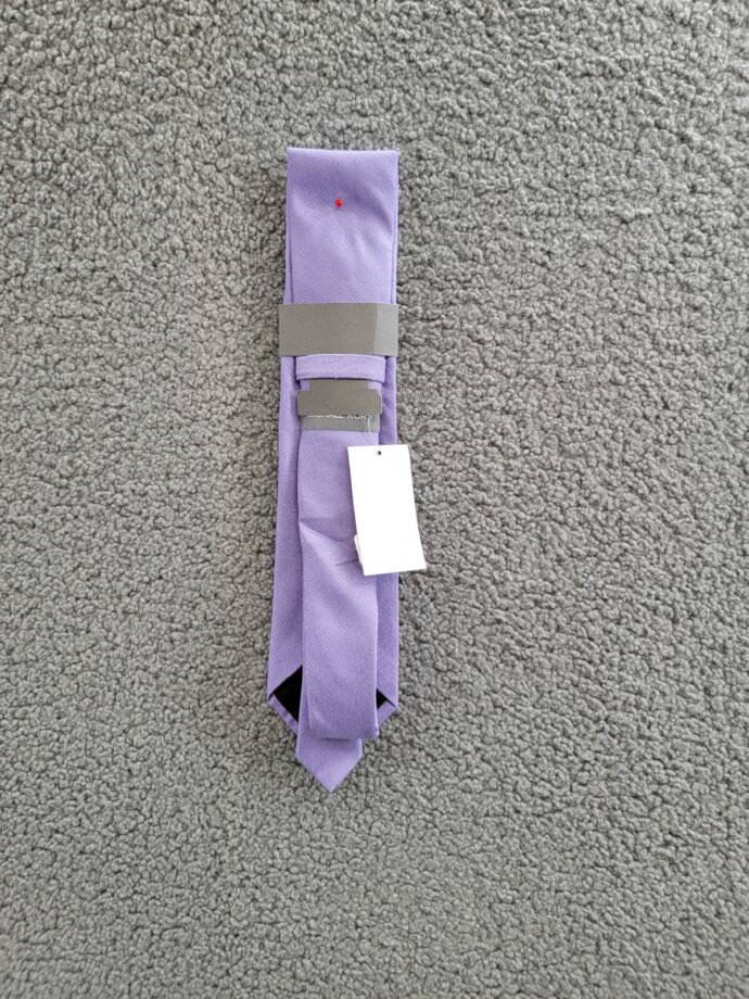 Michael Kors Bronson Solid Silk Blend Tie Men One Size Lilac Pointed Style