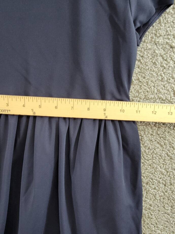 Polo Ralph Lauren Collared Dress Girls' 5 Navy Short Sleeves Back Button Closure