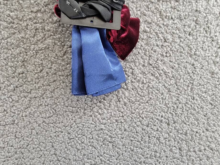 Alfani Mini Neat Pre-Tied Bow Tie & Solid Pocket Square Set Men's Navy/Red