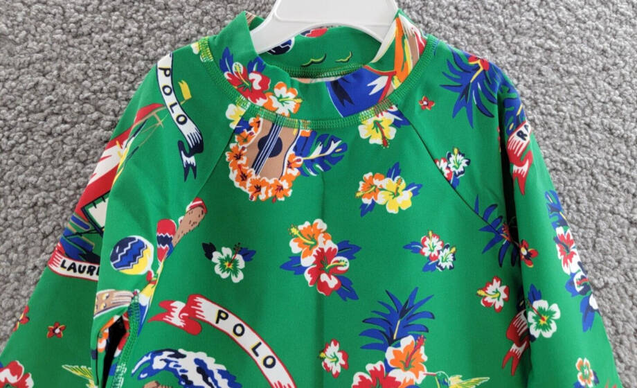 Polo Ralph Lauren Polo Bear Performance Rash Guard Little Boy's 4 Multicolor L/S