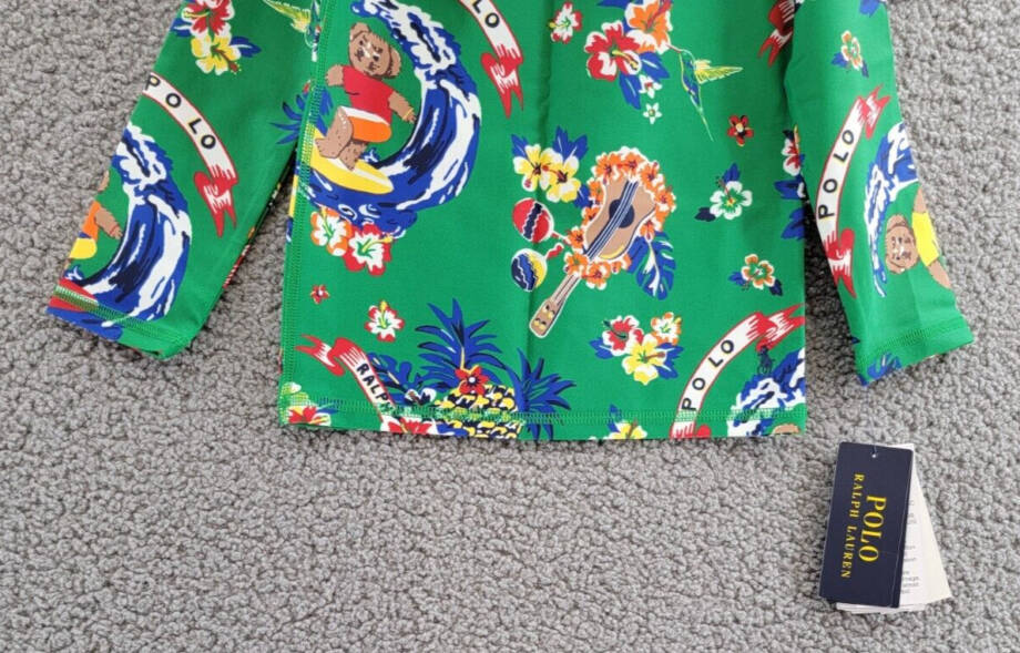 Polo Ralph Lauren Polo Bear Performance Rash Guard Little Boy's 4 Multicolor L/S