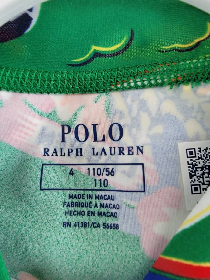 Polo Ralph Lauren Polo Bear Performance Rash Guard Little Boy's 4 Multicolor L/S