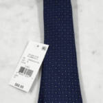The Men's Store at Bloomingdales Silk Blend Circular Medallion Skinny Tie 6 Navy