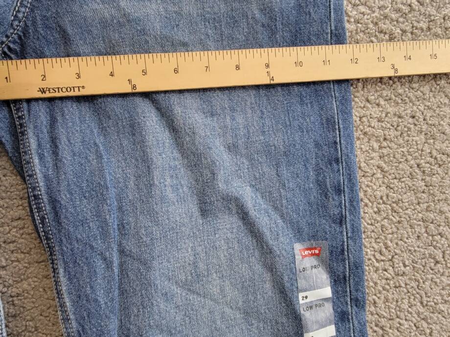 Levi's Premium Low Pro Straight Jeans Women's 29 Breathe Out Button Zip Closure