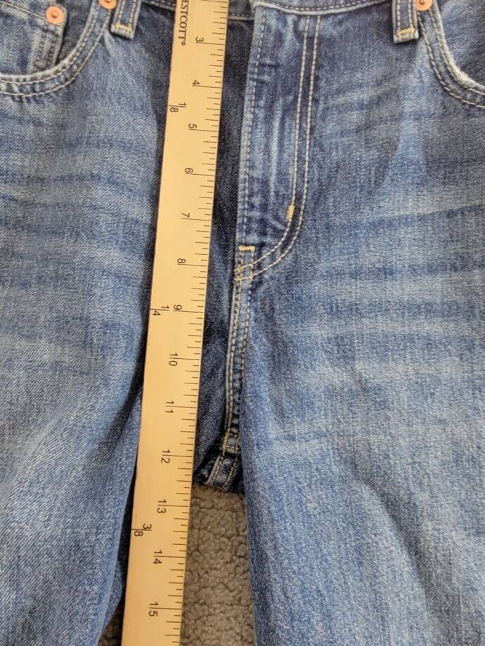 Levi's Premium Low Pro Straight Jeans Women's 29 Breathe Out Button Zip Closure