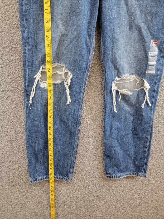 Levi's Premium Low Pro Straight Jeans Women's 29 Breathe Out Button Zip Closure